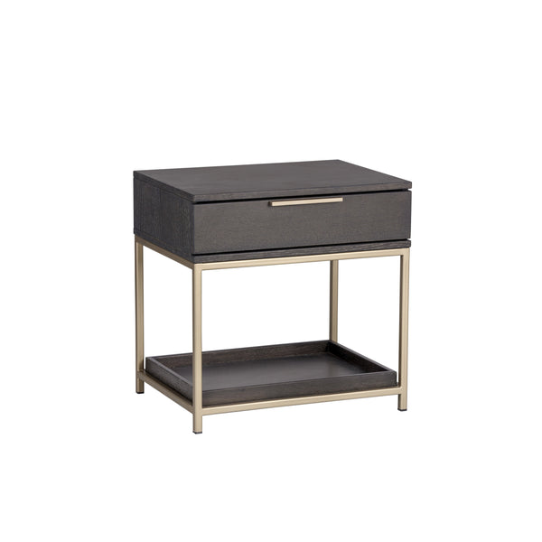Rebel Nightstand Small - Gold - Charcoal Grey