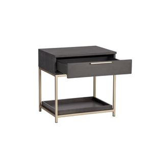 Rebel Nightstand Small - Gold - Charcoal Grey