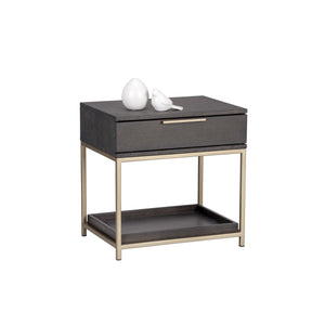 Rebel Nightstand Small - Gold - Charcoal Grey