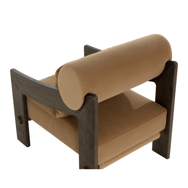 Reizo Lounge Chair - Distressed Brown - Kona Camel