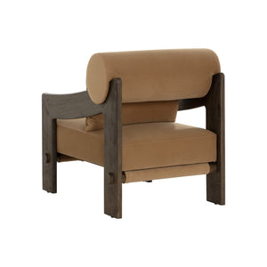 Reizo Lounge Chair - Distressed Brown - Kona Camel
