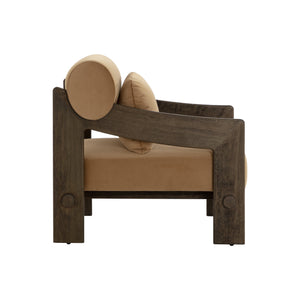 Reizo Lounge Chair - Distressed Brown - Kona Camel