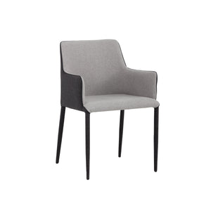 Renee Dining Armchair - Armour Grey / Dark Slate