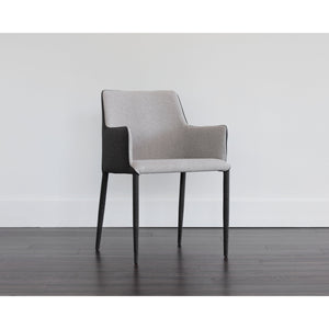 Renee Dining Armchair - Armour Grey / Dark Slate