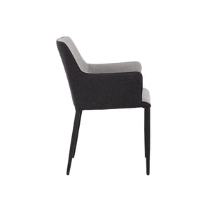 Renee Dining Armchair - Armour Grey / Dark Slate