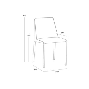 Renee Dining Chair - Armour Grey / Dark Slate