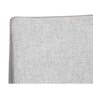 Renee Stackable Dining Chair - Antique Brass - Belfast Heather Grey / Bravo Metal