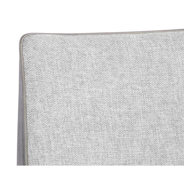 Renee Stackable Dining Chair - Antique Brass - Belfast Heather Grey / Bravo Metal