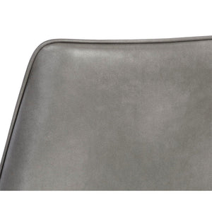 Renee Stackable Dining Chair - Antique Brass - Belfast Heather Grey / Bravo Metal