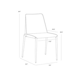 Renee Stackable Dining Chair - Black - Dillon Stratus / Dillon Black