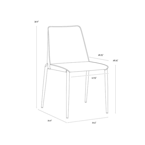 Renee Stackable Dining Chair - Black - Dillon Stratus / Dillon Black