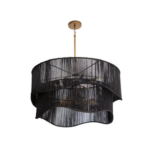 Rhine Chandelier - Black Jute
