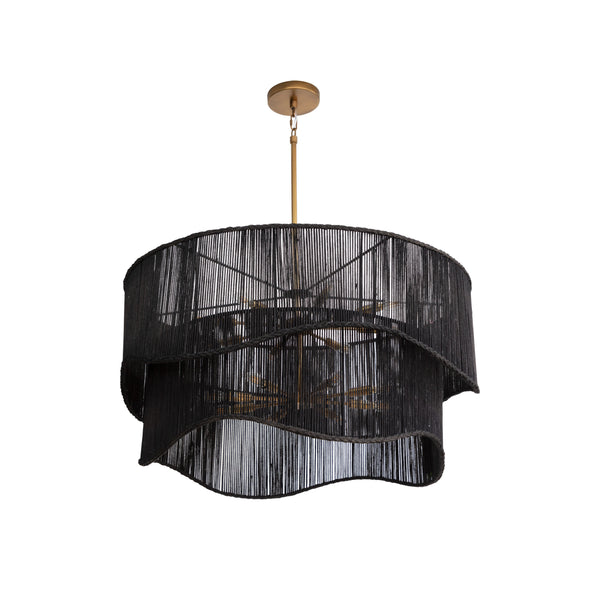 Rhine Chandelier - Black Jute