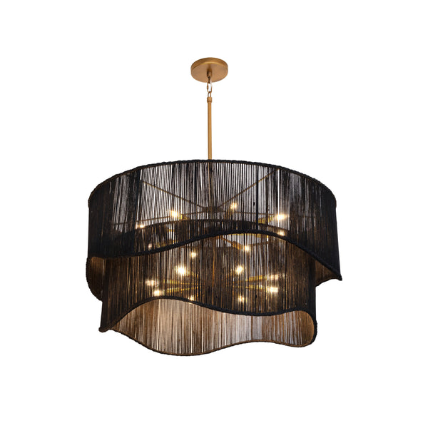 Rhine Chandelier - Black Jute