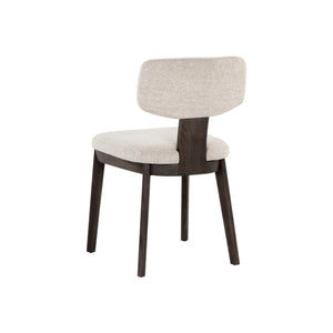 Rickett Dining Chair - Dark Brown - Dove Cream