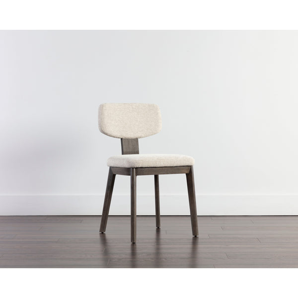 Rickett Dining Chair - Dark Brown - Dove Cream