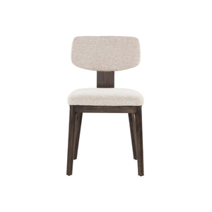 Rickett Dining Chair - Dark Brown - Dove Cream