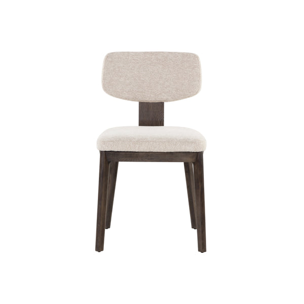 Rickett Dining Chair - Dark Brown - Dove Cream