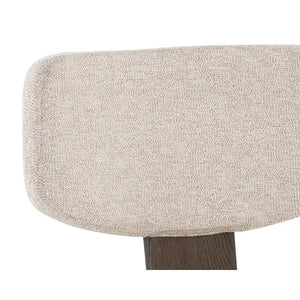 Rickett Dining Chair - Dark Brown - Dove Cream