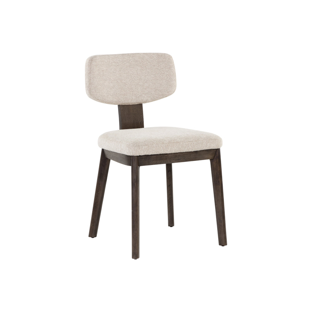 Rickett Dining Chair - Dark Brown - Dove Cream
