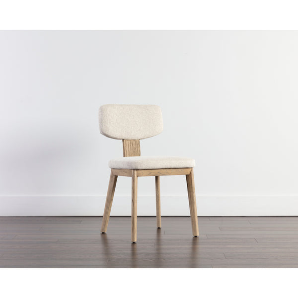 Rickett Dining Chair - Weathered Oak - Dove Cream