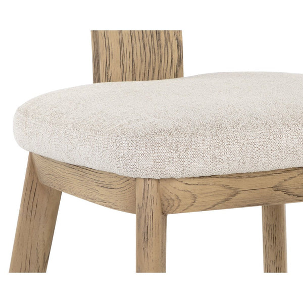 Rickett Dining Chair - Weathered Oak - Dove Cream