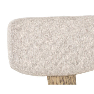 Rickett Dining Chair - Weathered Oak - Dove Cream