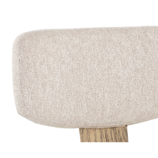 Rickett Dining Chair - Weathered Oak - Dove Cream