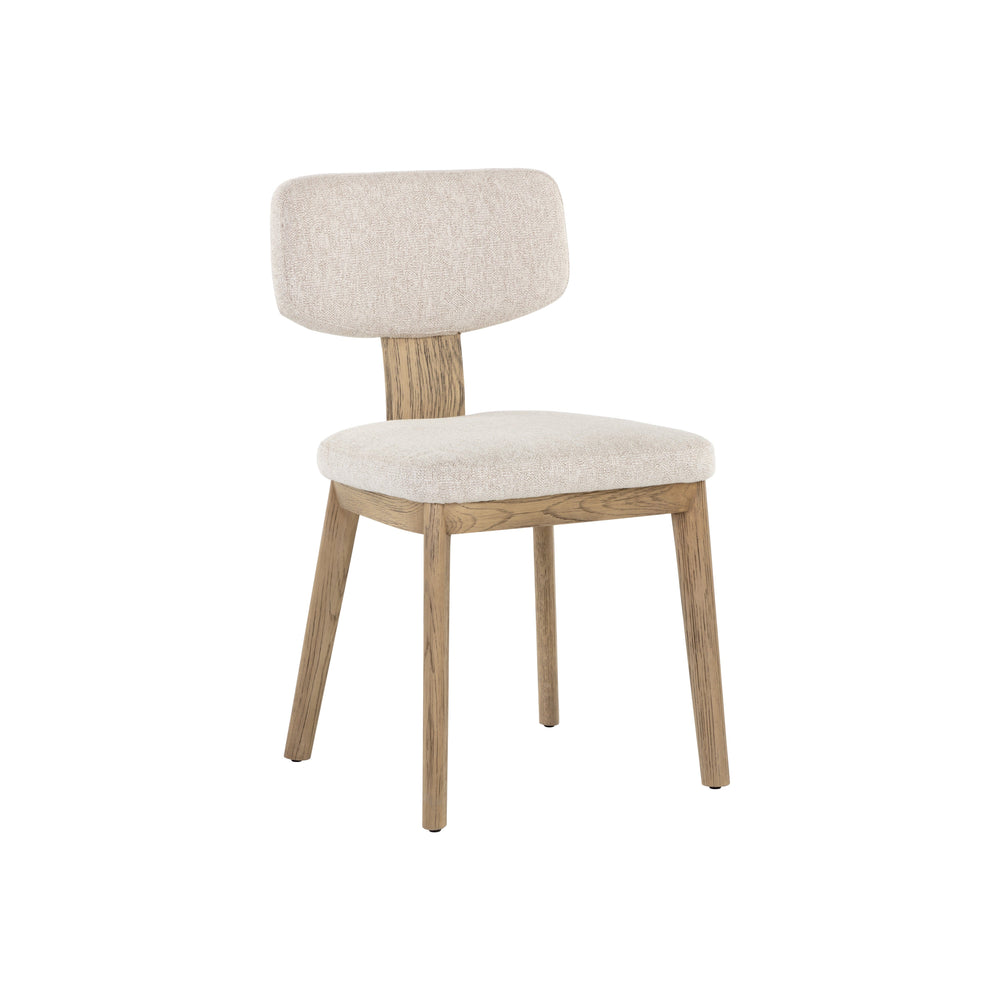 Rickett Dining Chair - Weathered Oak - Dove Cream