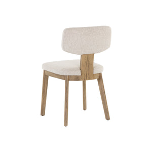 Rickett Dining Chair - Weathered Oak - Dove Cream