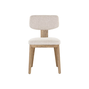 Rickett Dining Chair - Weathered Oak - Dove Cream
