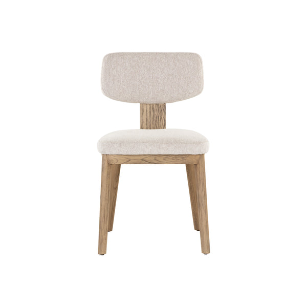 Rickett Dining Chair - Weathered Oak - Dove Cream