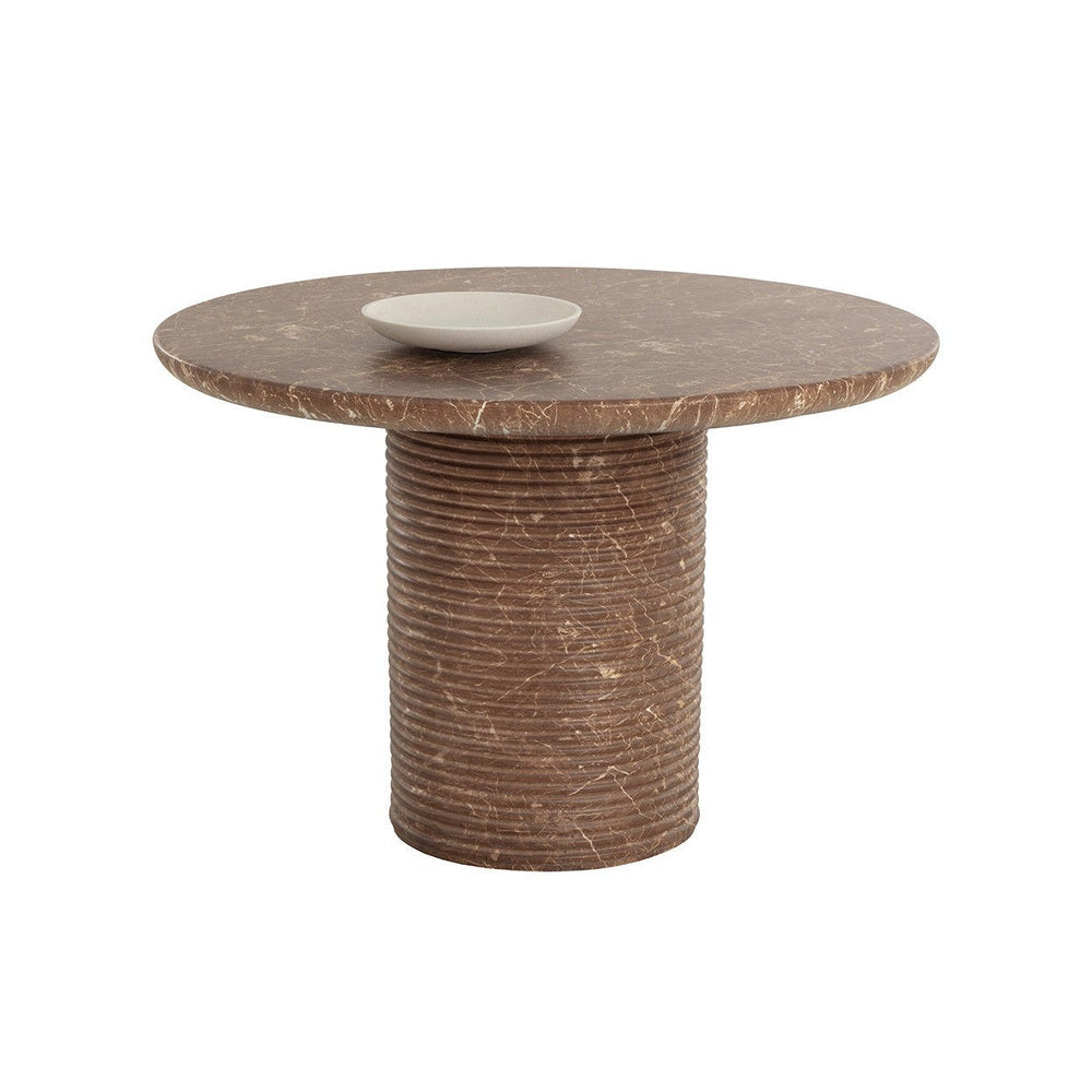 Riva Dining Table - Marble Look - Mocha - 43"