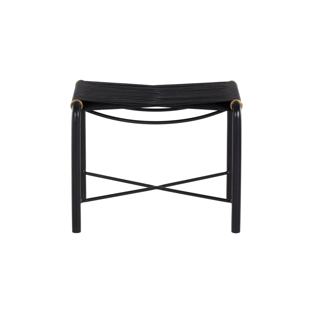Riz Stool - Black Leather