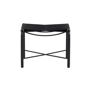 Riz Stool - Black Leather