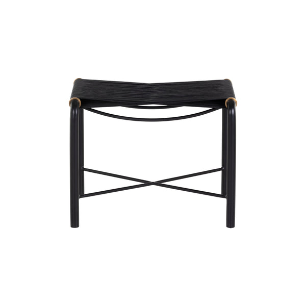 Riz Stool - Black Leather