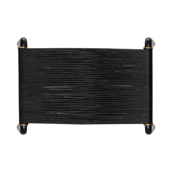 Riz Stool - Black Leather