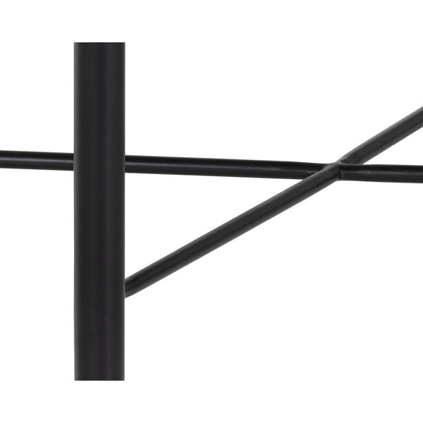 Riz Stool - Black Leather