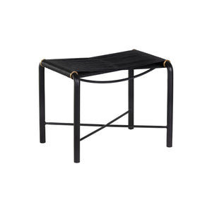 Riz Stool - Black Leather