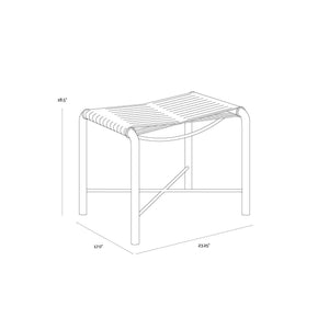 Riz Stool - Tan Leather