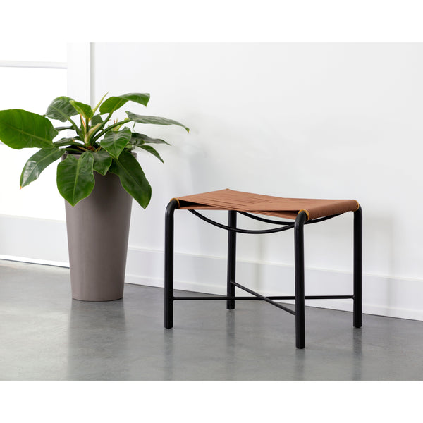 Riz Stool - Tan Leather