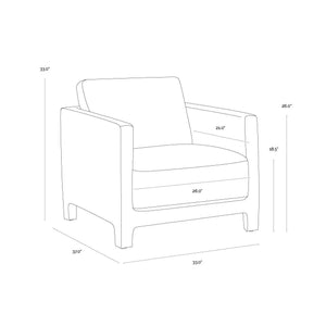 Rodney Lounge Chair - Camel Leather