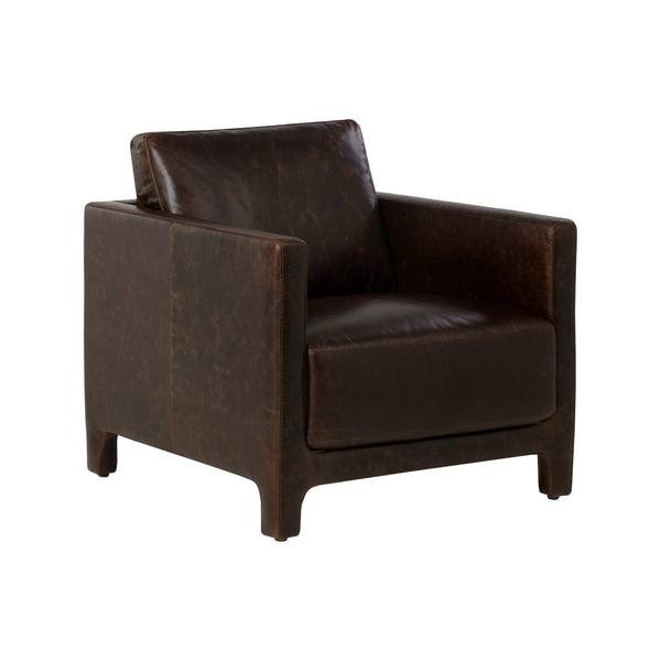 Rodney Lounge Chair - Chocolate Leather