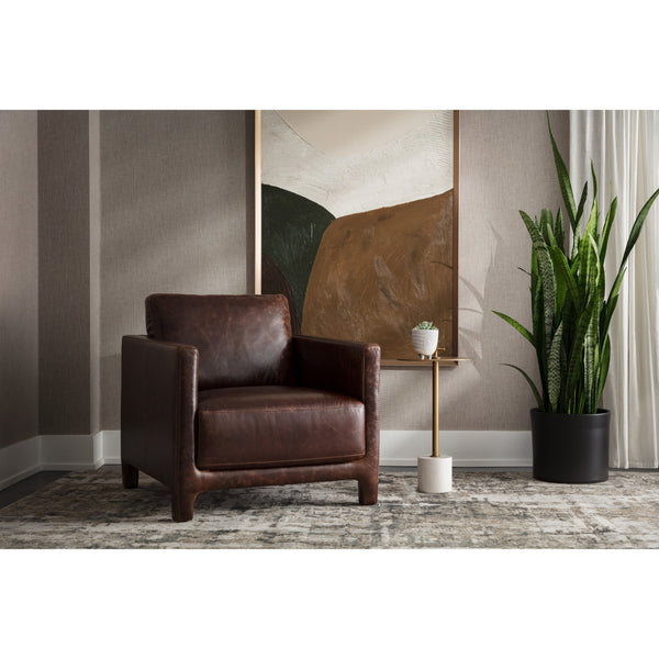 Rodney Lounge Chair - Chocolate Leather