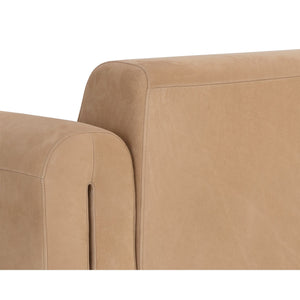 Romer Armchair - Distressed Brown - Nubuck Tan Leather