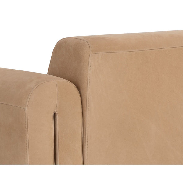 Romer Armchair - Distressed Brown - Nubuck Tan Leather
