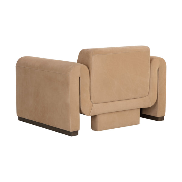 Romer Armchair - Distressed Brown - Nubuck Tan Leather