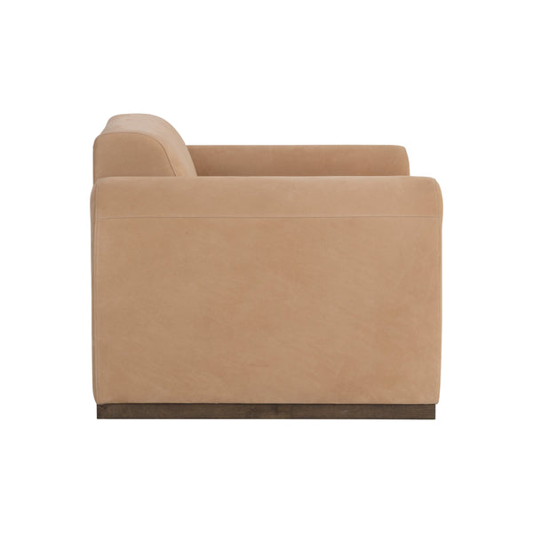 Romer Armchair - Distressed Brown - Nubuck Tan Leather