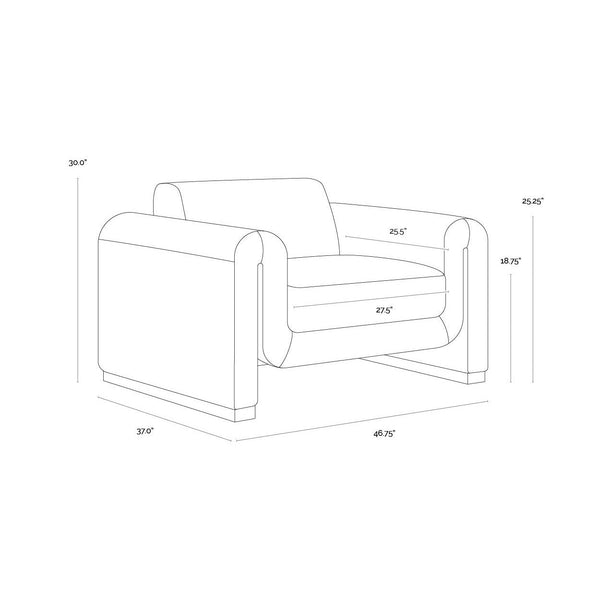 Romer Armchair - Distressed Brown - Nubuck Tan Leather