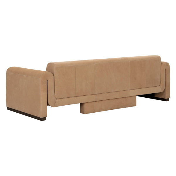 Romer Sofa - Distressed Brown - Nubuck Tan Leather